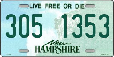 NH license plate 3051353