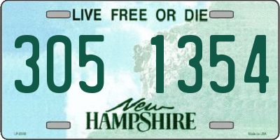 NH license plate 3051354