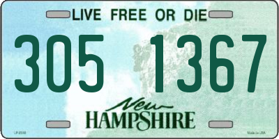 NH license plate 3051367