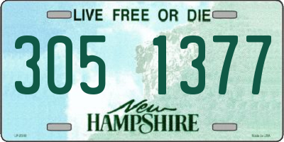 NH license plate 3051377