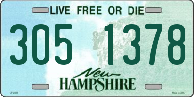 NH license plate 3051378