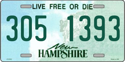 NH license plate 3051393