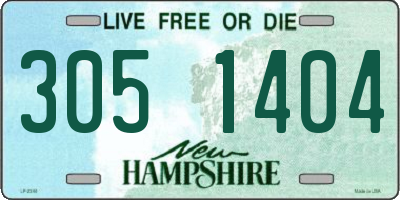 NH license plate 3051404