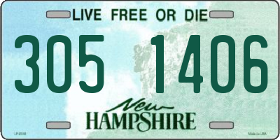 NH license plate 3051406