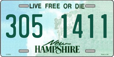 NH license plate 3051411