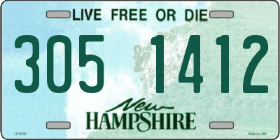 NH license plate 3051412