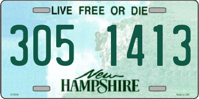 NH license plate 3051413