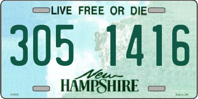 NH license plate 3051416