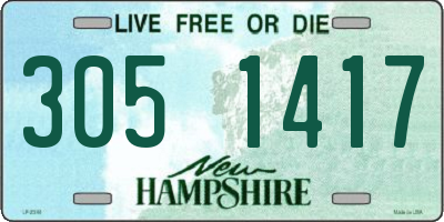 NH license plate 3051417