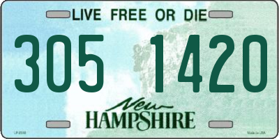 NH license plate 3051420