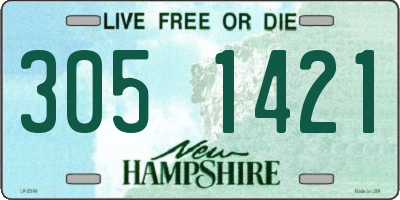 NH license plate 3051421