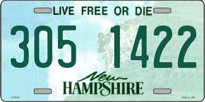 NH license plate 3051422