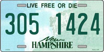NH license plate 3051424