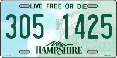 NH license plate 3051425