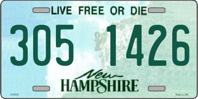 NH license plate 3051426