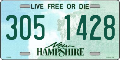 NH license plate 3051428