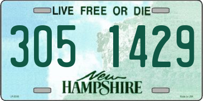 NH license plate 3051429