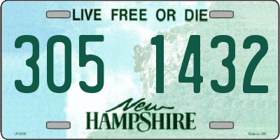 NH license plate 3051432