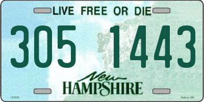 NH license plate 3051443