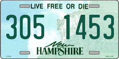 NH license plate 3051453
