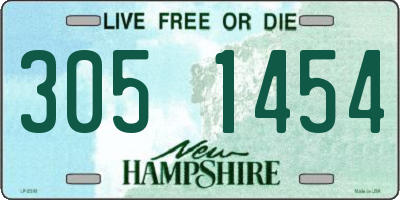 NH license plate 3051454