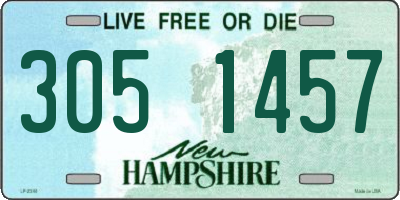 NH license plate 3051457