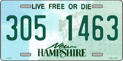 NH license plate 3051463