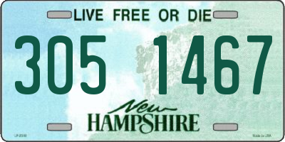 NH license plate 3051467