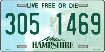 NH license plate 3051469