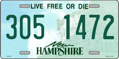 NH license plate 3051472