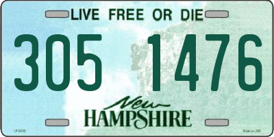 NH license plate 3051476