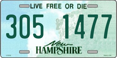 NH license plate 3051477