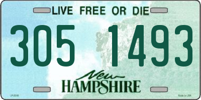 NH license plate 3051493
