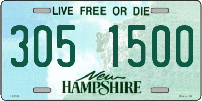 NH license plate 3051500