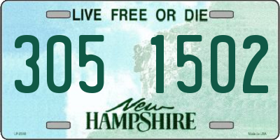 NH license plate 3051502