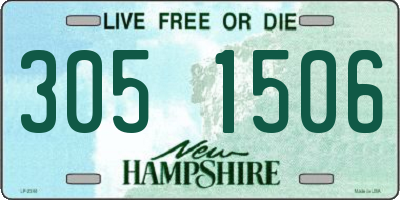 NH license plate 3051506