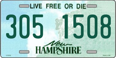 NH license plate 3051508