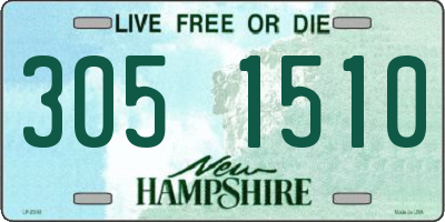 NH license plate 3051510
