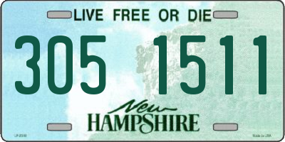 NH license plate 3051511