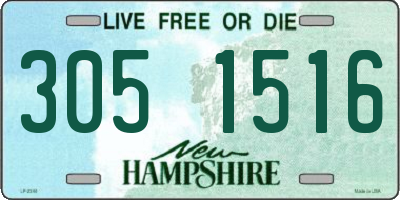 NH license plate 3051516