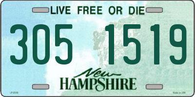 NH license plate 3051519