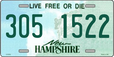 NH license plate 3051522