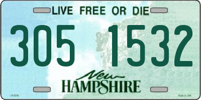 NH license plate 3051532