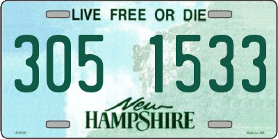 NH license plate 3051533