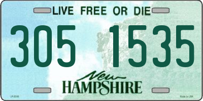 NH license plate 3051535