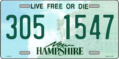 NH license plate 3051547