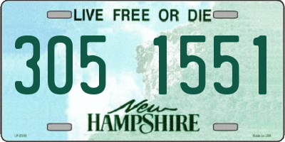 NH license plate 3051551