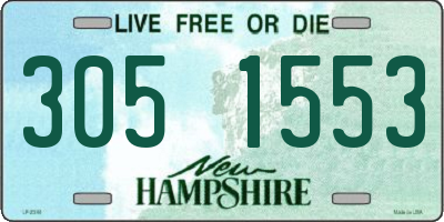 NH license plate 3051553