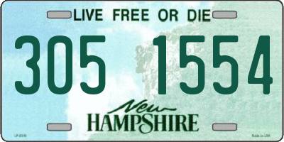 NH license plate 3051554