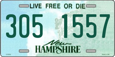 NH license plate 3051557